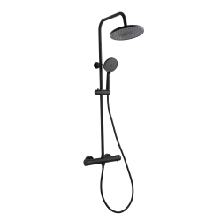 INVENA - Dešťová sprcha s baterií termostatickou volos, černá; (AU-37-T04-V)