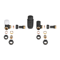 INVENA - Komplet termostatický axiální s blokací černý prov; (CD-27-C15-S)