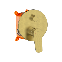 INVENA - Podomítková sada s baterií Alonia Trend, kartáčované zlato (BS-70-009-V)