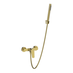 INVENA - Sprchová baterie Alonia Trend s příslušenstvím, kartáčované zlato (BN-70-009-V)