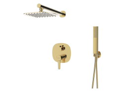 INVENA - Sprchová baterie, podomítková, 2F GLAMOUR zlatá TREND (BS-02-0K9-V)