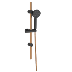 INVENA - Sprchová souprava na tyči Moonlight, černá / rose gold 2f (AU-77-Z14-V)