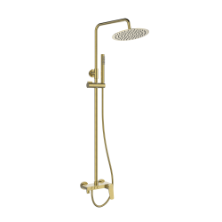 INVENA - Sprchový sloup s baterií, Alonia Trend, kartáčované zlato (AU-70-D09-V)