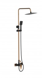 INVENA - Sprchový sloup s baterií MIDNIGHT  černá/zlato (AU-35-D14-V)