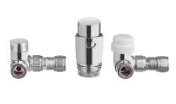 INVENA - Termostatická sada ventilů pro měděné nebo alupex trubky, levá nebo pravá, barva: chrom (CD-25-015-S)