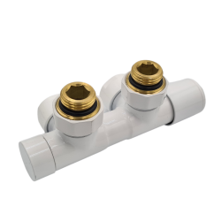 INVENA - Termostatická sada ventilů, typ DUOPLEX, pro středové připojení bílá (CZ-96-B15-S)