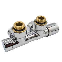 INVENA - Termostatická sada ventilů, typ DUOPLEX, pro středové připojení chrom (CZ-96-015-S)