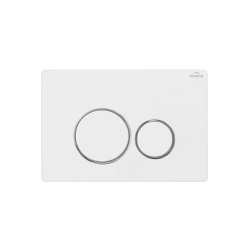 INVENA - Tlačítko splachovací k podomítkovému rámu, 604 bílé; (CC-04-002-S)