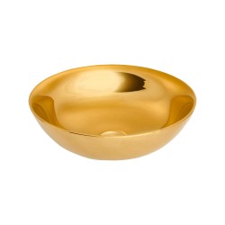 INVENA - Umyvadlo na desku TINOS TREND, 39,5 cm, zlatá lesk (CE-43-009-C)