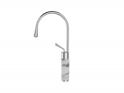 INVENA - Umyvadlová baterie vysoká GABRO, TREND bílá/chrom (BU-33-W02-V)