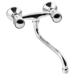 INVENA - Umyvadlová/dřezová baterie MODENA, 25cm otočný výtok typu S (BC-12-F0S-L)