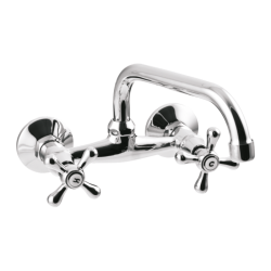 INVENA - Umyvadlová/dřezová baterie ROMA, 20cm otočný výtok typu U (BC-24-00S-L)