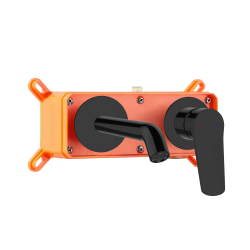 INVENA - Umyvadlová podomítková baterie Alonia Trend, černý lesk (BP-70-U04-V)