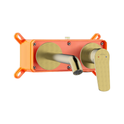 INVENA - Umyvadlová podomítková baterie Alonia Trend, kartáčované zlato (BP-70-U09-V)