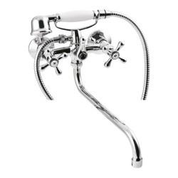 INVENA - Vanová baterie ROMA, 30cm, otočný výtok typu S (BW-24-00S-L)