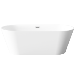 INVENA - Volně stojící vana 170 cm Limnos se sifonem chrom (AN-00-110-KPL)