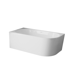 INVENA - Volně stojící vana příčné levá 150 cm Astri se sifonem (AN-03-15L-F)
