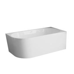 INVENA - Volně stojící vana příčné pravá 160 cm Astri se sifonem (AN-03-16P-F)