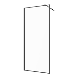 INVENA - Walk-in II 100x200cm, rámeček 8mm shiny-glass, černá  (AK-32-108-S)