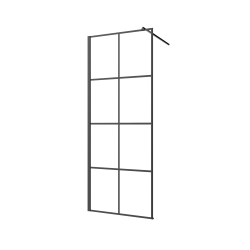 INVENA - Walk-in II 80x200cm, geometrická 8mm shiny-glass, černá (AK-32-187-S)