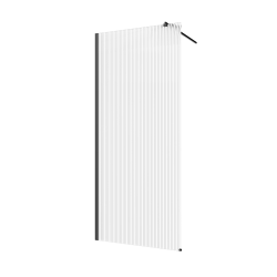 INVENA - Walk-in II Trend 90x200cm, rýhovaná 8mm shiny-gl. černá (AK-32-195-S)