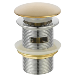 INVENA - Zátka k vaně volně stojící, barva zlato lesk; (SU-AN-019-M)