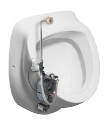 ISVEA - DYNASTY urinál s automatickým splachovačem 6V DC, zakrytý přívod vody, 39x58 cm (10SZ92001-SENSOR)