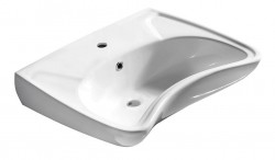ISVEA - HANDICAP keramické umyvadlo pro handicapované, 59,5x45,6cm, bílá (10TP60060)