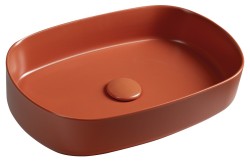 ISVEA - INFINITY OVAL keramické umyvadlo na desku, 55x36cm, terracotta (10NF65055-2U)