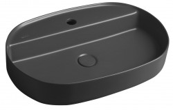 ISVEA - INFINITY OVAL keramické umyvadlo na desku, 60x40cm, antracit (10NF65060-2C)