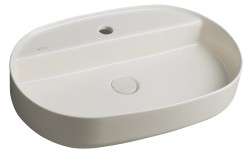 ISVEA - INFINITY OVAL keramické umyvadlo na desku, 60x40cm, ivory (10NF65060-2K)