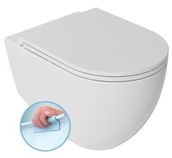 ISVEA - INFINITY závěsná WC mísa, Rimless, 36,5x53cm, bílá (10NF02005)
