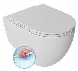 ISVEA - INFINITY závěsná WC mísa, Rimless, 36,5x53cm, bílá mat (10NF02001-2L)
