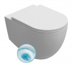 ISVEA - INFINITY závěsná WC mísa, Vortex Rimless, 36,5x53cm, bílá (10NF02003)