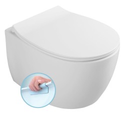 ISVEA - SENTIMENTI závěsná WC mísa, Rimless, 36x51cm, bílá (10AR02014)