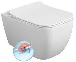 ISVEA - VEA závěsná WC mísa Rimless, 34,5x52cm, bílá (10VA02004)