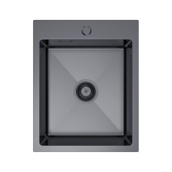 Jednokomorový ocelový dřez 40 x 50 cm PVD grafit, Velazo VELAZ(4050B)
