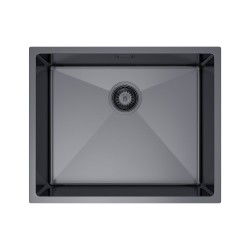 Jednokomorový ocelový dřez 54 x 44 cm PVD grafit, Velazo VELAZ(5444B)