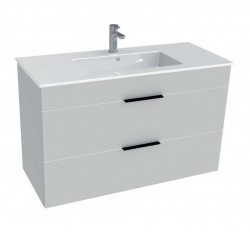 JIKA - Cube Skříňka včetně umyvadla, 98x42x62 cm, bílá (H4536521763001)