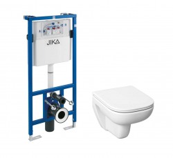 JIKA - Deep Set předstěnové instalace a závěsného klozetu, Rimless, DualFlush, bílá (H6006140000002)