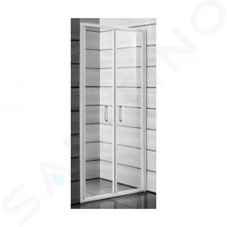 JIKA - Lyra plus Sprchové dveře dvoukřídlé 800x1900 mm, bílá/sklo transparentní (H2563810006681)