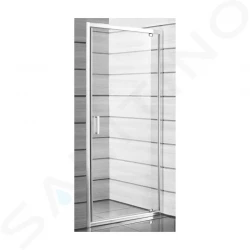 JIKA - Lyra plus Sprchové dveře pivotové L/P, 800x1900, bílá/sklo stripy (H2543810006651)