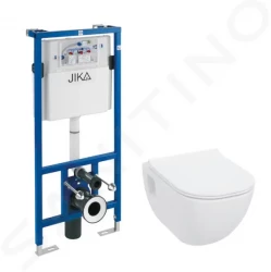 JIKA - Mio-N Set předstěnové instalace a závěsného klozetu, Rimless, DualFlush, bílá (H6007160000002)