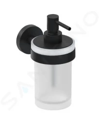 JIKA - Mio Style Dávkovač mýdla s držákem, sklo/matná černá (H3832F27161001)