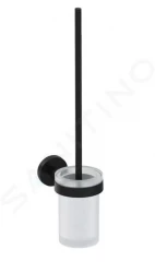 JIKA - Mio Style WC štětka nástěnná s držákem, sklo/matná černá (H3842F17160001)