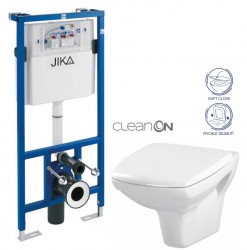 JIKA předstěnový instalační systém bez tlačítka + WC CERSANIT CLEANON CARINA + SEDÁTKO (H895652 X CA2)