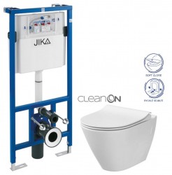 JIKA předstěnový instalační systém bez tlačítka + WC CERSANIT CLEANON CITY (H895652 X CI1)