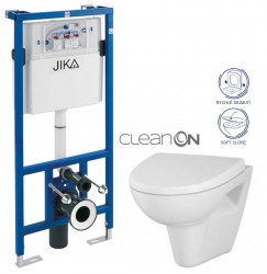 JIKA předstěnový instalační systém bez tlačítka + WC CERSANIT CLEANON PARVA + SEDÁTKO (H895652 X PA1)