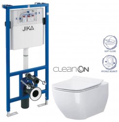 JIKA předstěnový instalační systém bez tlačítka + WC CERSANIT VIRGO CLEANON + SEDÁTKO (H895652 X ME1)