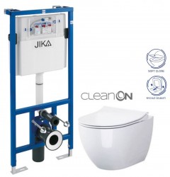 JIKA předstěnový instalační systém bez tlačítka + WC CERSANIT ZEN CLEANON + SEDÁTKO (H895652 X HA1)